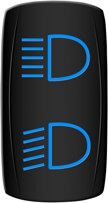 Moose ATV/UTV High/Low Accessory Switch Blue