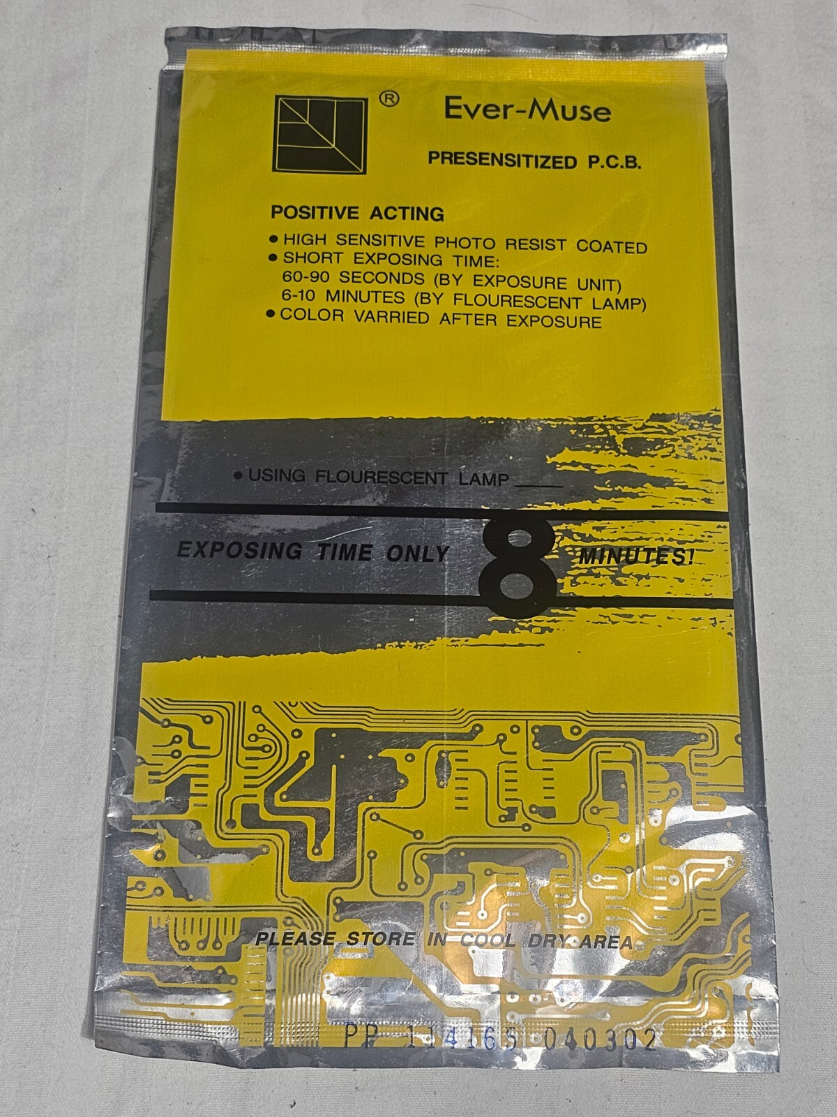 Presensitized Positive Photoresist PCB, Double-Sided, 4.5" x 6.5" Printed Cir...