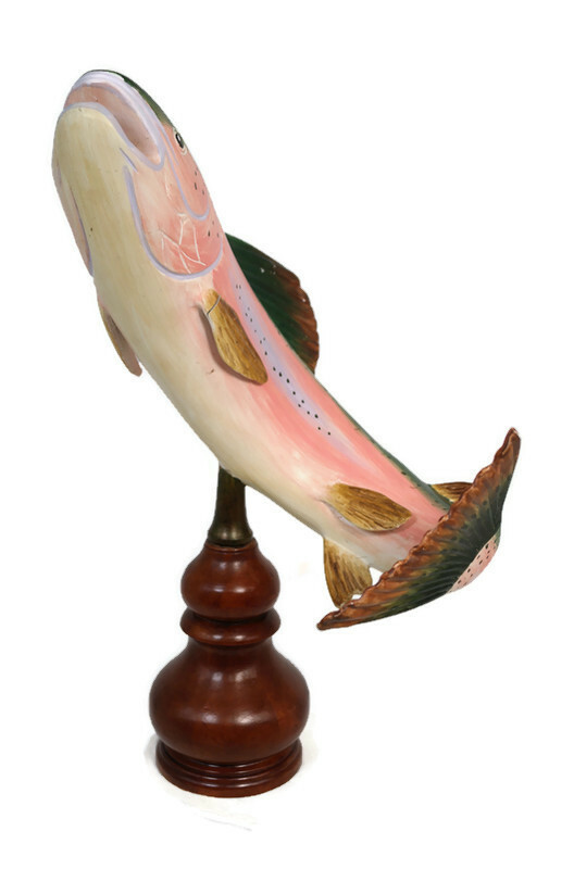 Decretive Fish Banister Post Sculpture