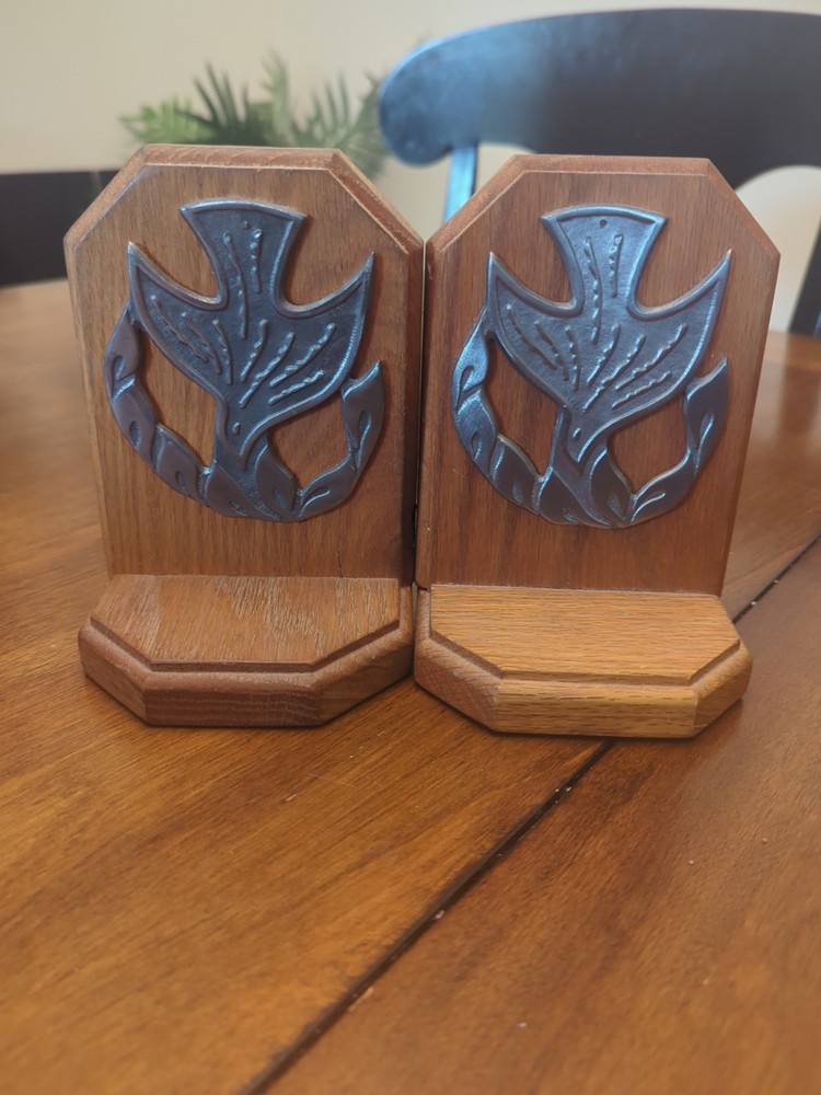 Vintage Handmade Peace Dove Bookends