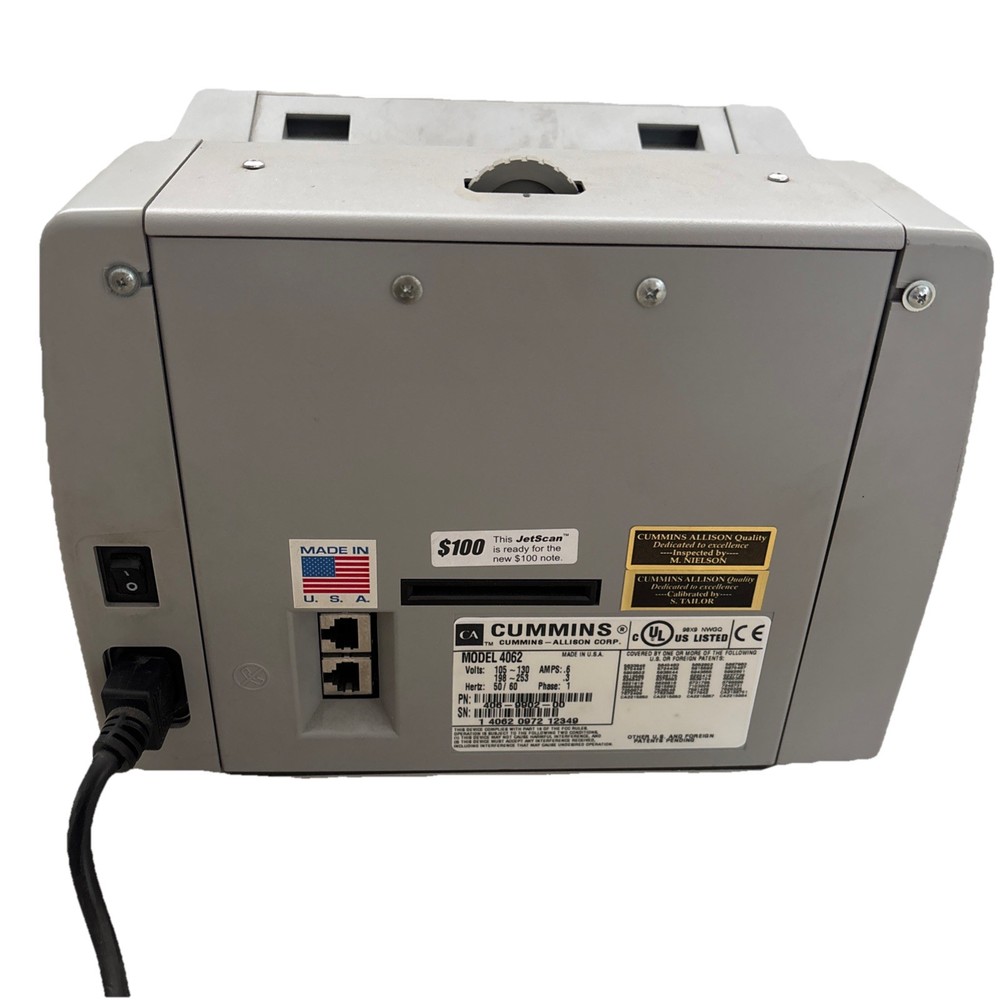 Cummins Allison JetScan 4062 Currency Сounter Counterfeit TESTED