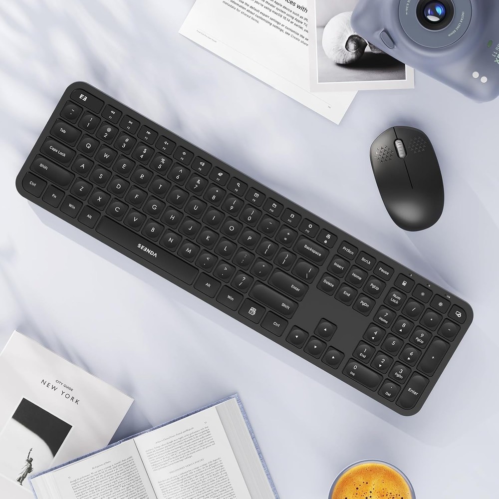 Combo Teclado y mouse Inalambricos para Windows, Android TV Box/Raspberry / PC
