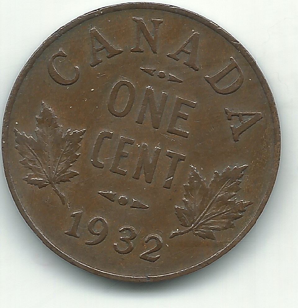 A HIGH GRADE AU 1932 CANADA SMALL ONE CENT-DEC303