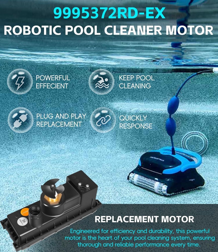 Robotic Pool Cleaner Motor Unit 9995372RD-EX for Dolphin Advantage Plus, Premier