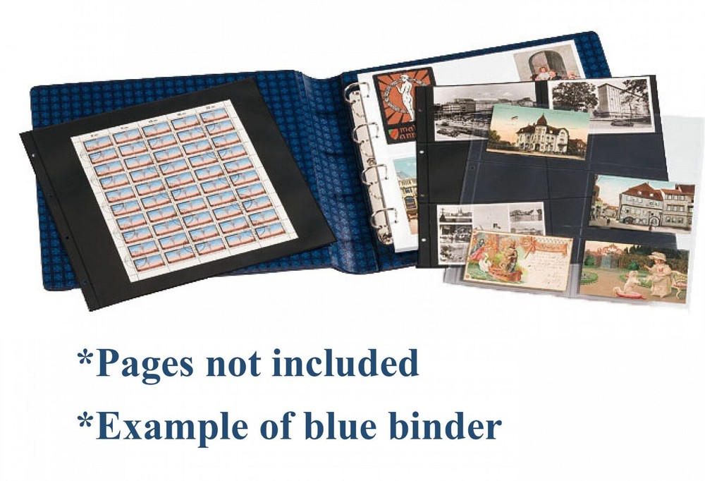Lighthouse Maximum Extra Wide Binder and Slipcase For Stamps & Postcards Blue