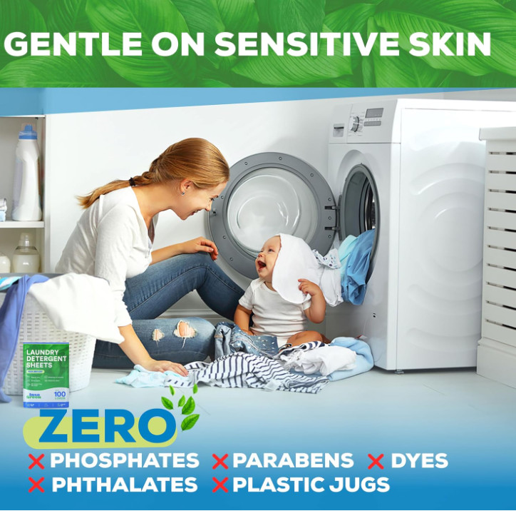 Laundry Detergent Sheets – 100 Loads - Eco Washer Sheets Detergent