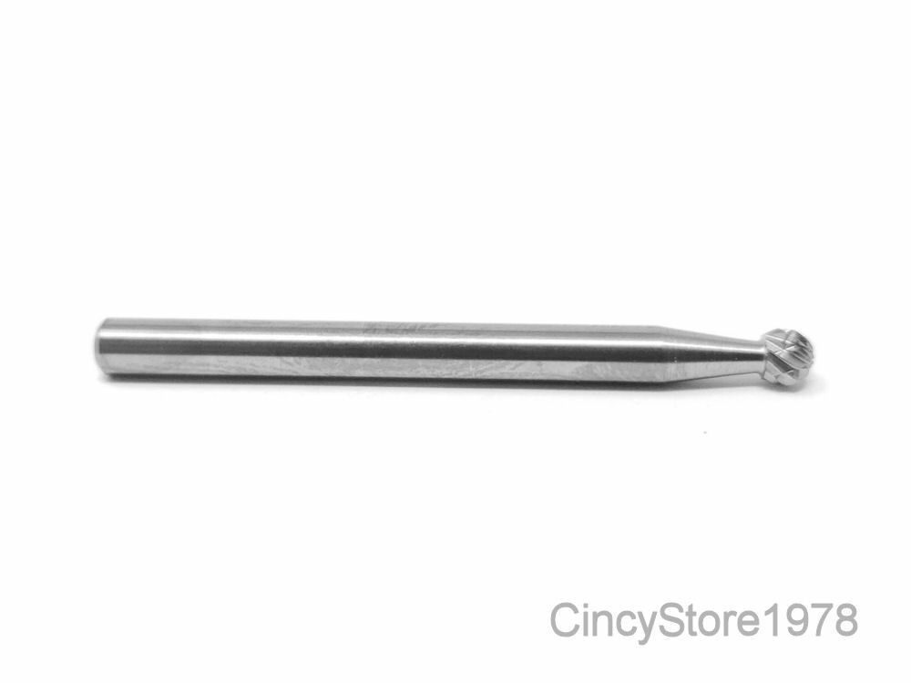 SD42D Ball Shape SOLID Carbide Burr Bur Cutting Tool Die Grinder Bit 1/8"