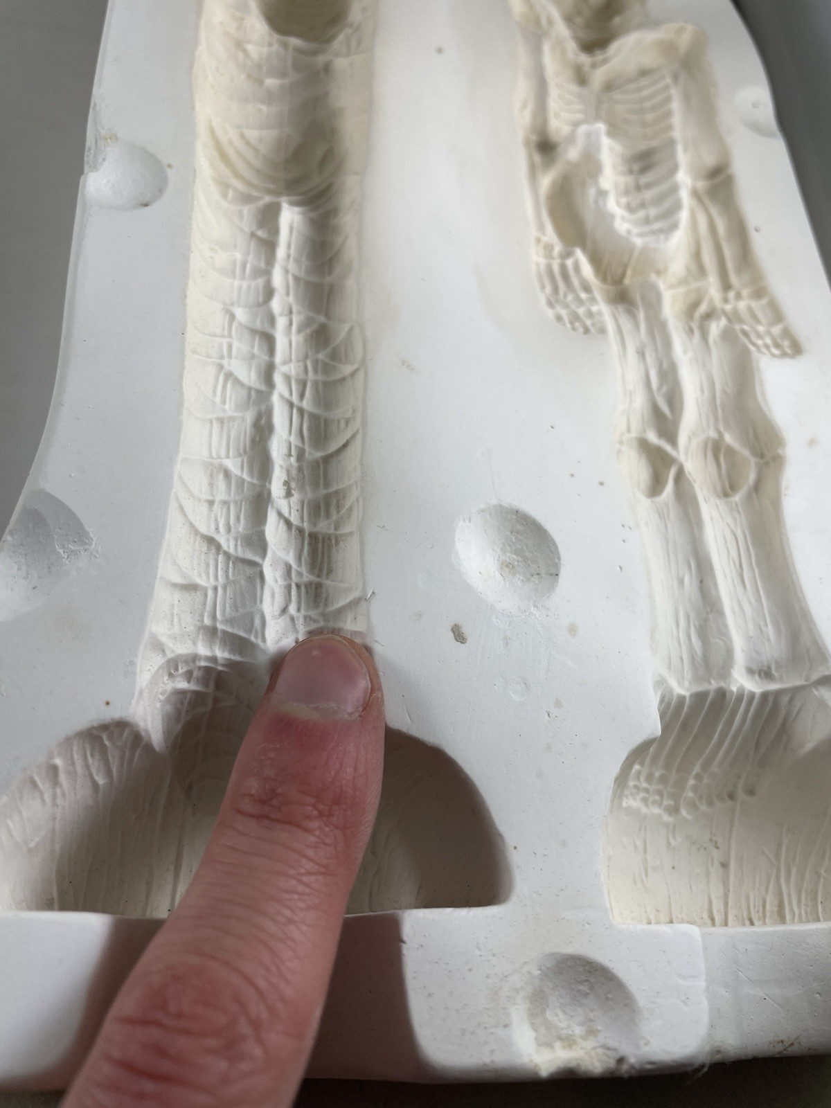 Nowell’s Inc Ceramic Casting Mold Skeleton & Mummy Figurine #NM-1797 Halloween