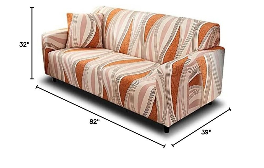Printed Couch Cover Stretch Sofa Covers Patterned Loveseat Slipcovers for 2 S...