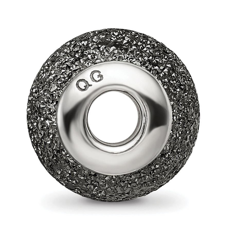 Silver Reflections Grey Laser Cut Bead QRS2294