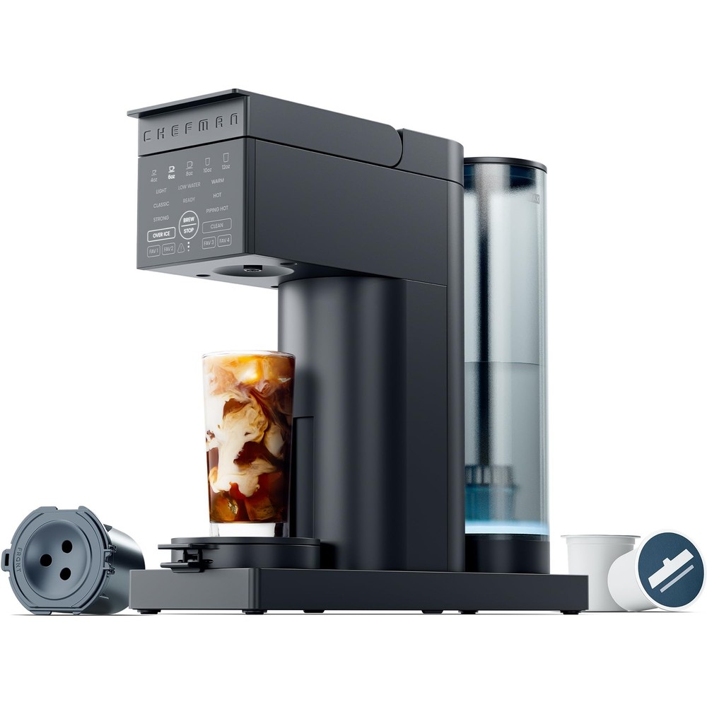 Chefman Caffeinator Single Serve Coffee Maker, Brew Kcups & Grounds