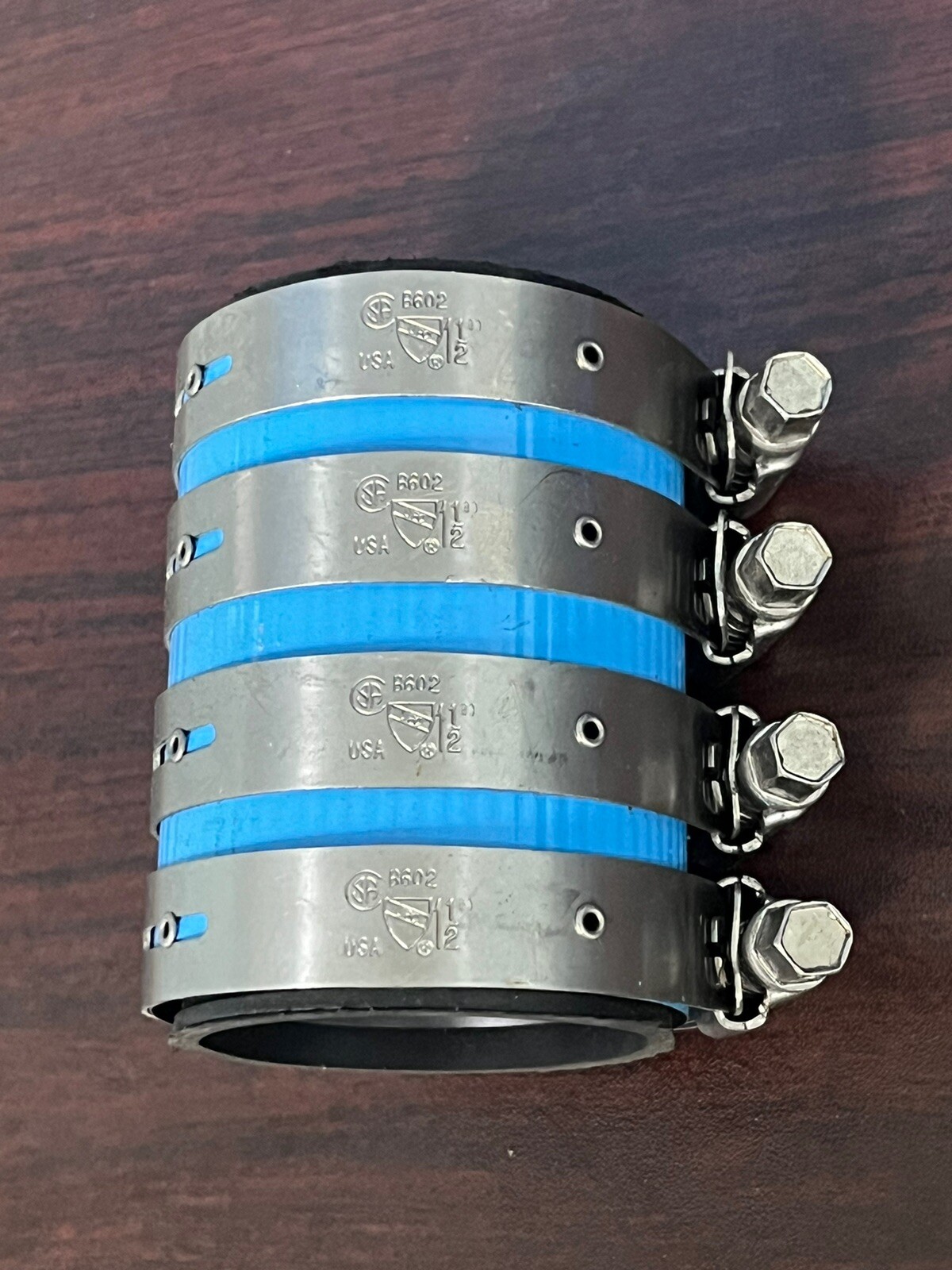 (10 PCS) 1-1/2" Stainless Steel Heavy Weight No-Hub Couplings, MADE IN USA