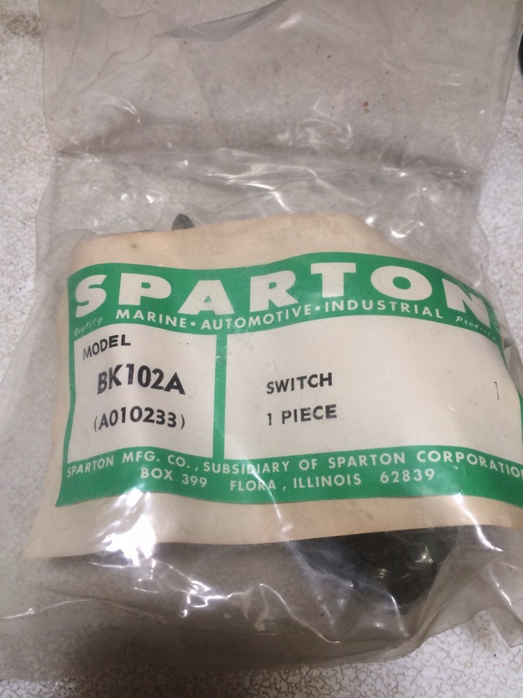 New/Sealed SPARTON Mechanical Switch Model BK102A (A010233) Actuated By Reverse