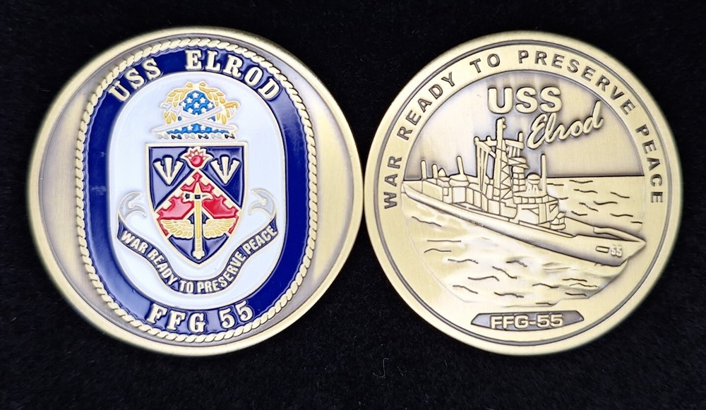 FFG-55 USS ELROD - Navy Challenge Coin