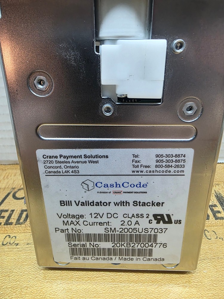 Cash code BILL Validator S-2005us7037 New