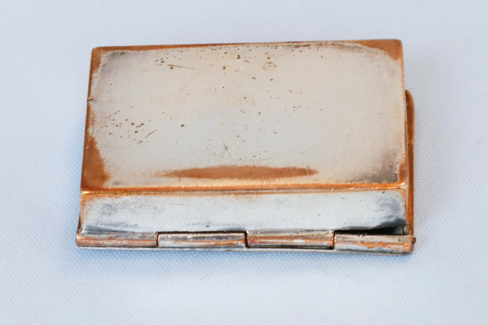 Rare 19C Silver Plated Box French Emperor Napoleon Bonaparte Waterloo Battle War