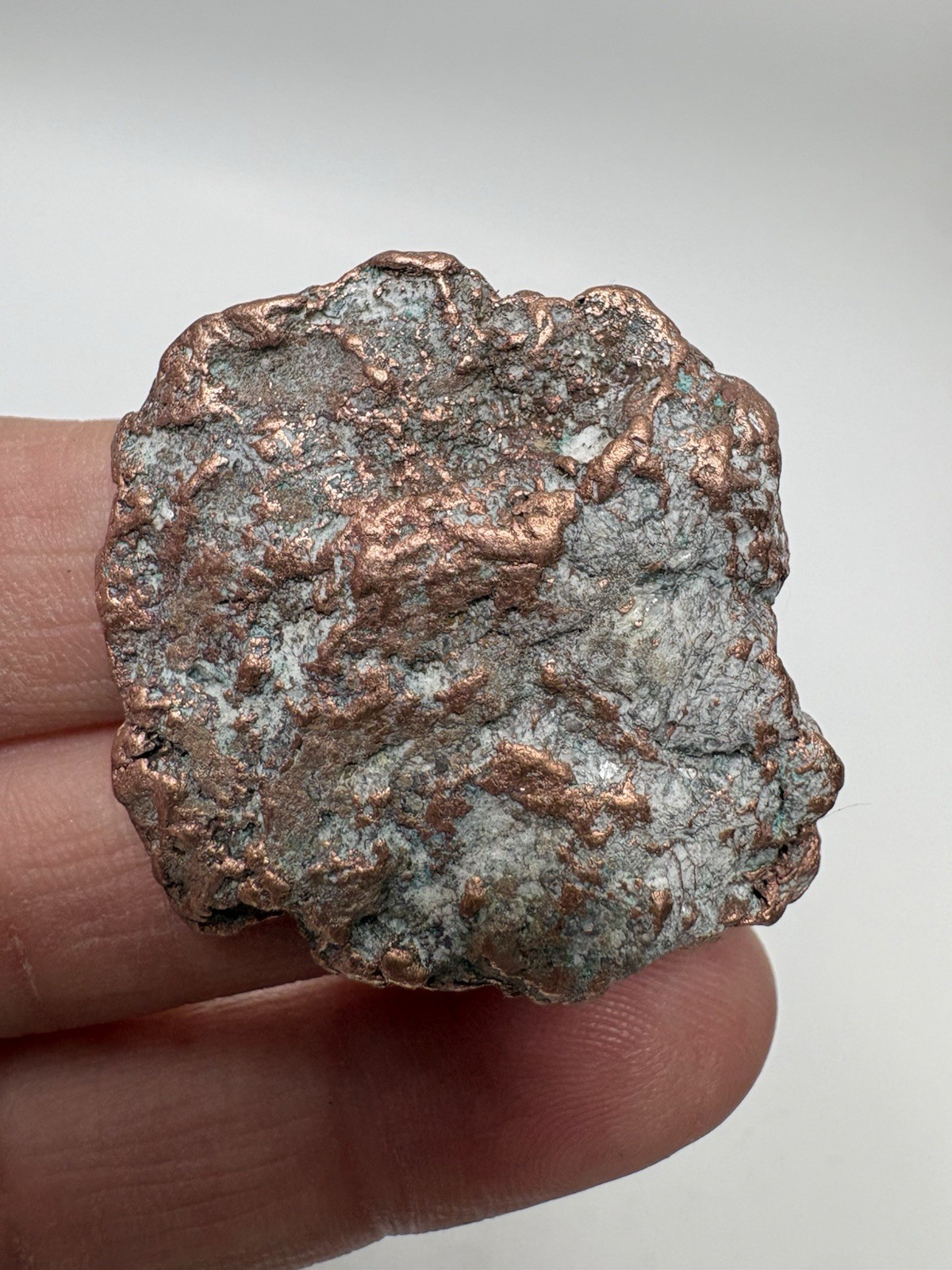 Pure Copper Rock Nugget Native Mineral Display Jewelry Specimen Upper Michigan