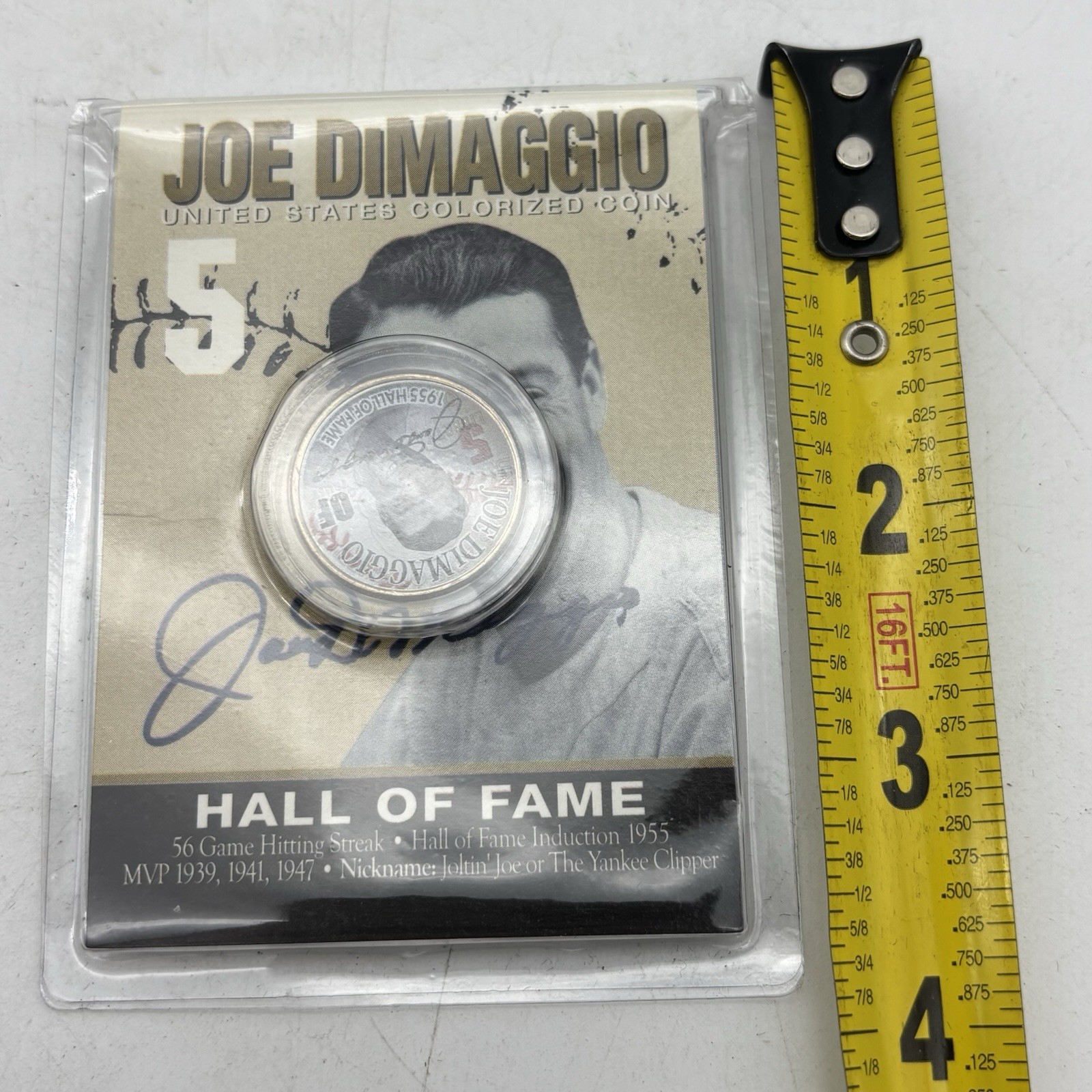 Merrick Mint Baseball Colorized Quarter Coin JOE DIMAGGIO NY Yankees Legend