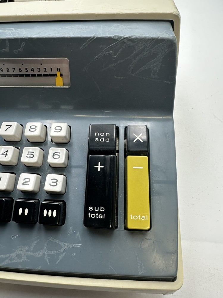Vntg Citizen CA-10 Calculator Electric Adding Machine Tested Case Cover Manuals