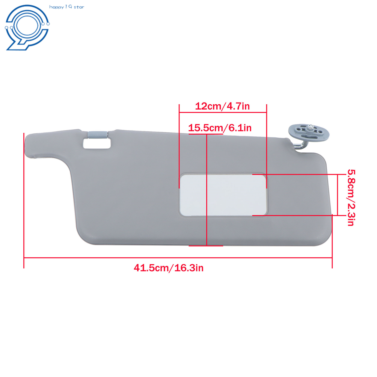 Driver Left+Right Passenger Sun Visors For 1996-2001 Honda Civic Gray Color LHD