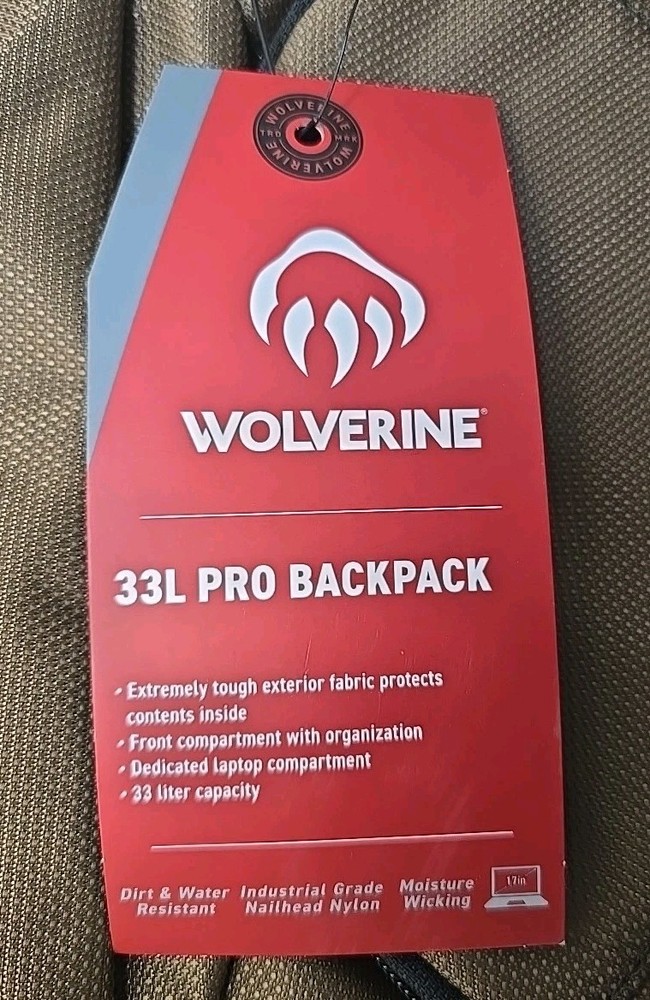 Wolverine Cargo Pro Backpack 33L Chestnut - New With Tags