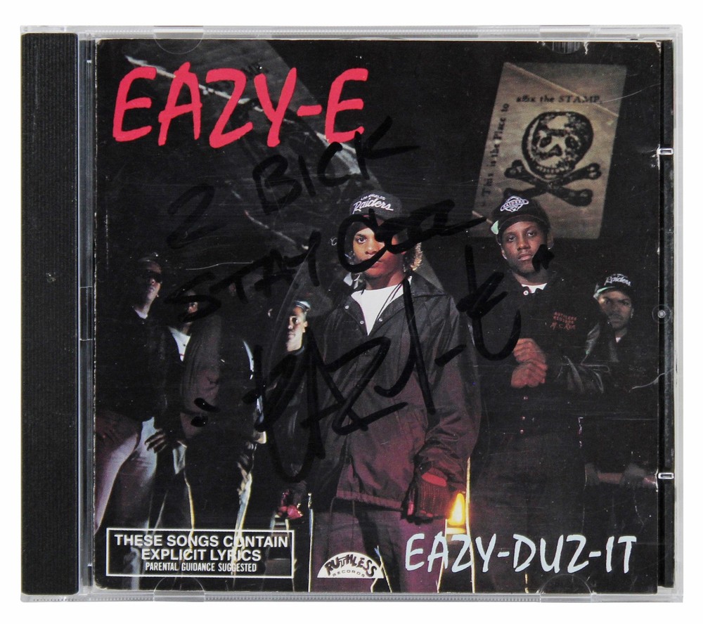 Eazy-E "2 Bick Stay Cool" Signed Eazy-Duz-It Cd Insert W/ Disk JSA #XX80870