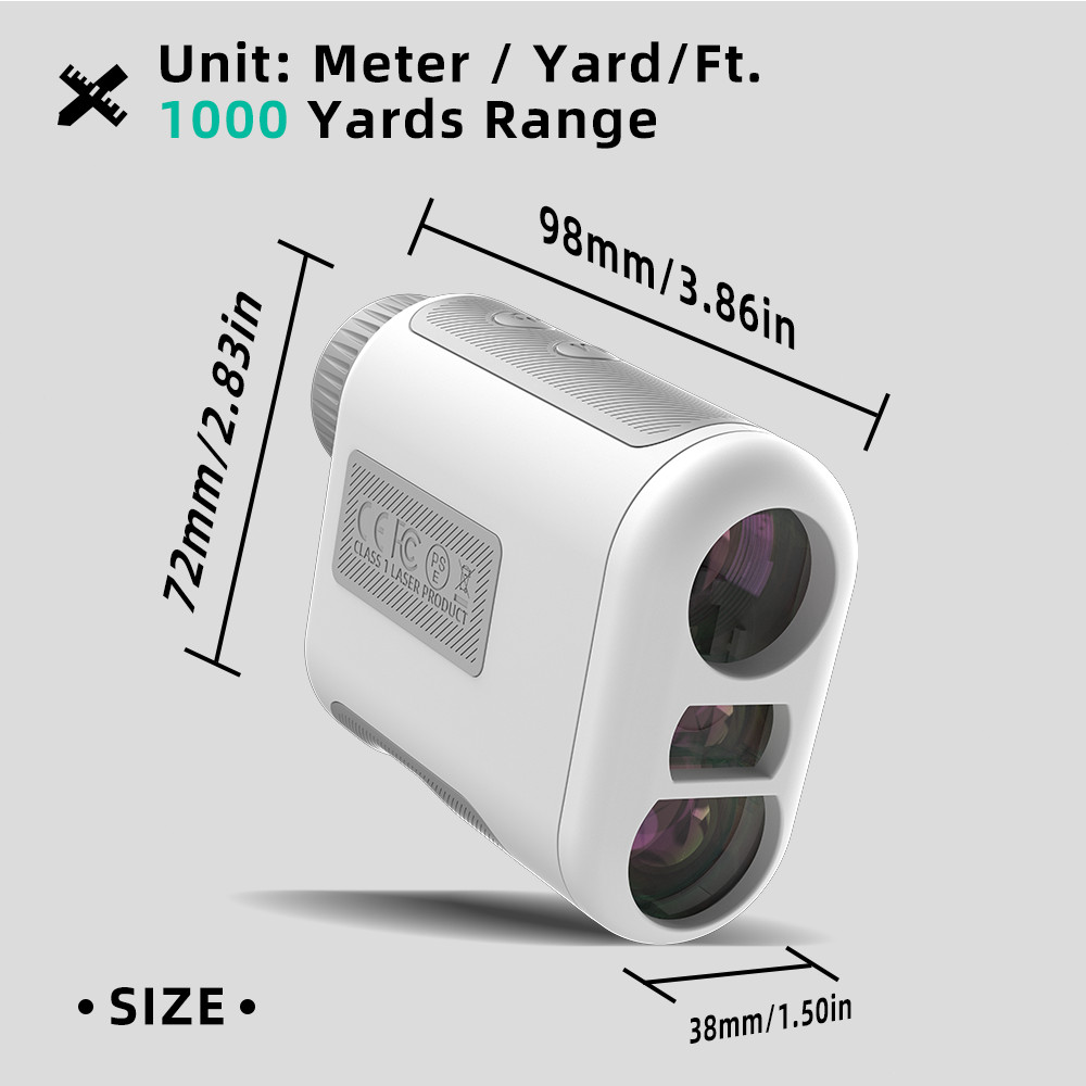 1000Yds Golf Laser Rangefinder With Slope Compensation Switch