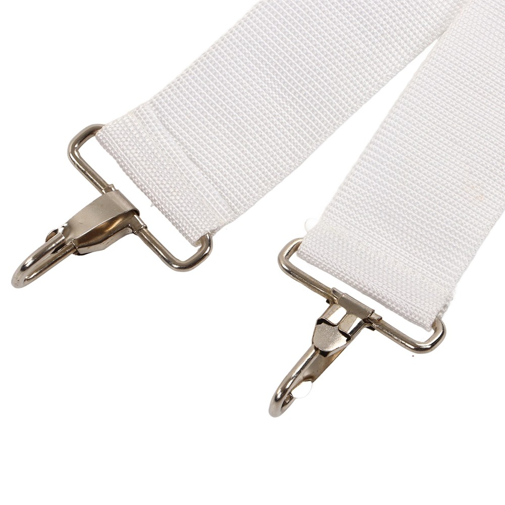 Adjustable White Bass Drum Strap Elastic Comfortable Double Shoulder Belt For Dr