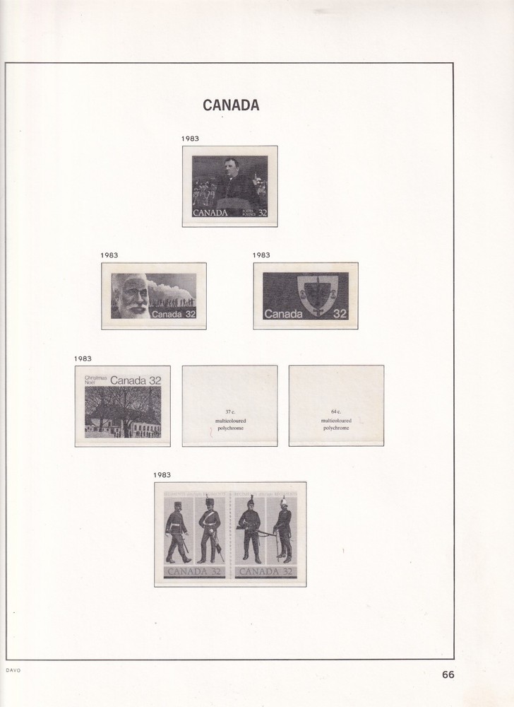 CANADA DAVO II HINGELESS ALBUM & SLIPCASE 1981-1999 111 +7 PAGES (LIST BELOW)