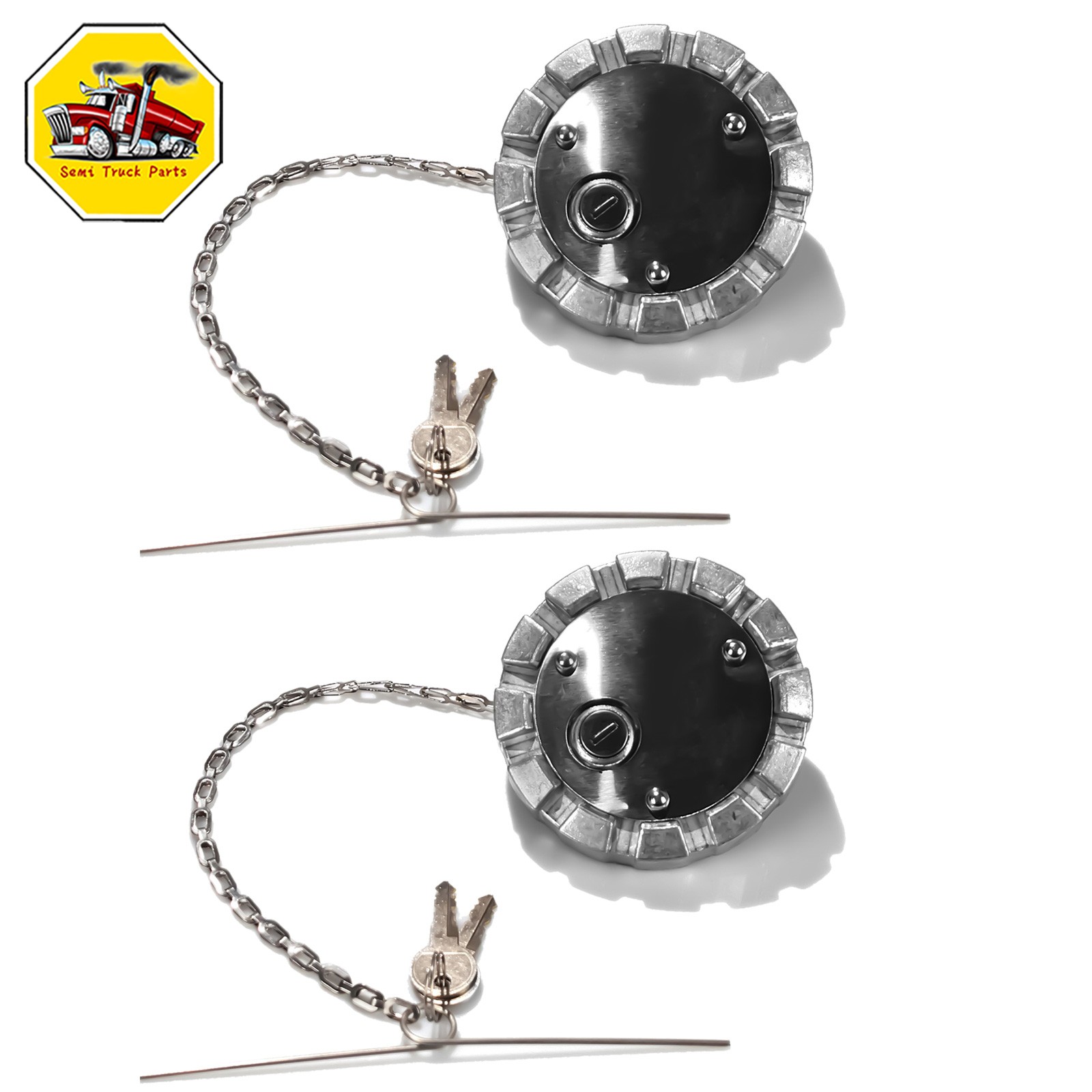 2x Locking Fuel Cap Fits Kenworth Peterbilt Freightliner Western Star SNV431089