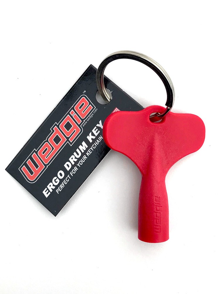 Wedgie Ergonomic Drum Key with Keychain | Red | 1 pc