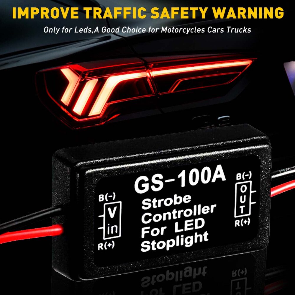 4 PCS Flash Strobe Controller Box Flasher Module for LED Brake Tail Stop Light