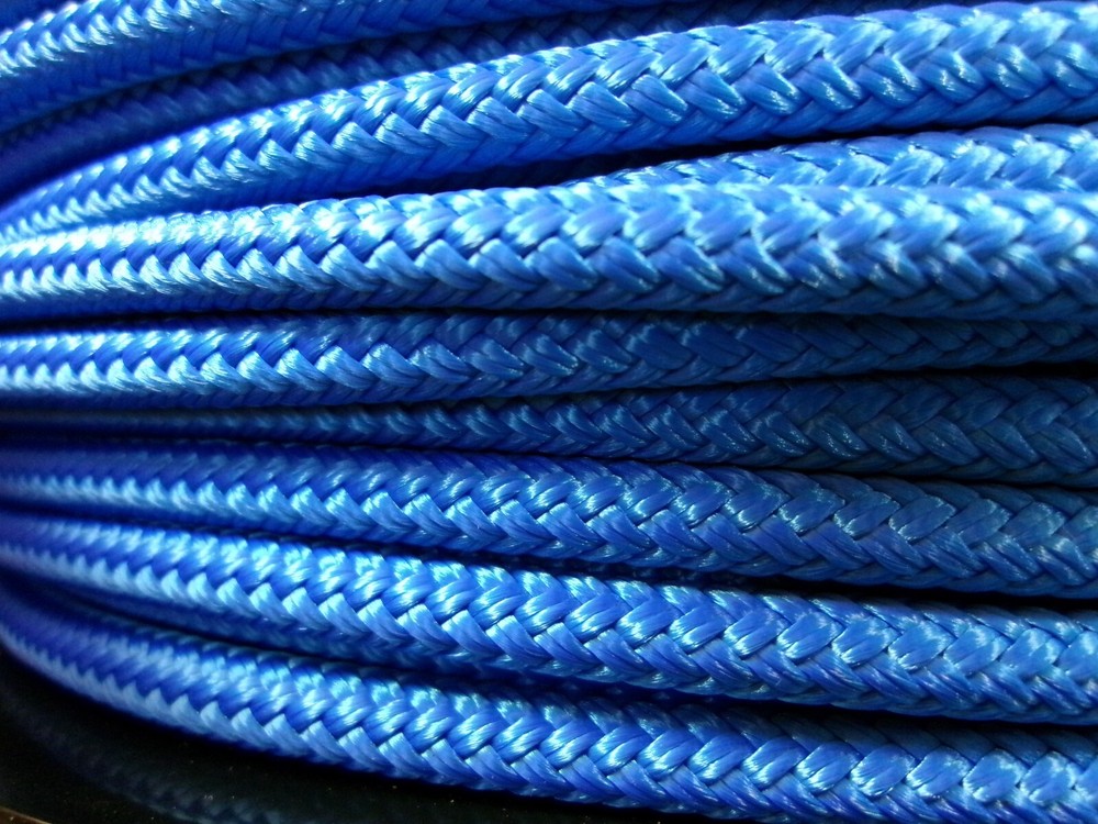 1/4 x 1100 ft. Double Braid-Yacht Braid polyester rope Spool. Blue