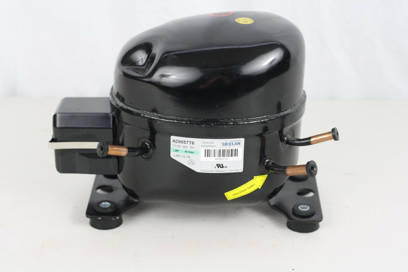 SIKELAN ADW57T6 REFRIGERATION COMPRESSOR 1/4 HP 546BTU 110-120V R134A 50-60HZ