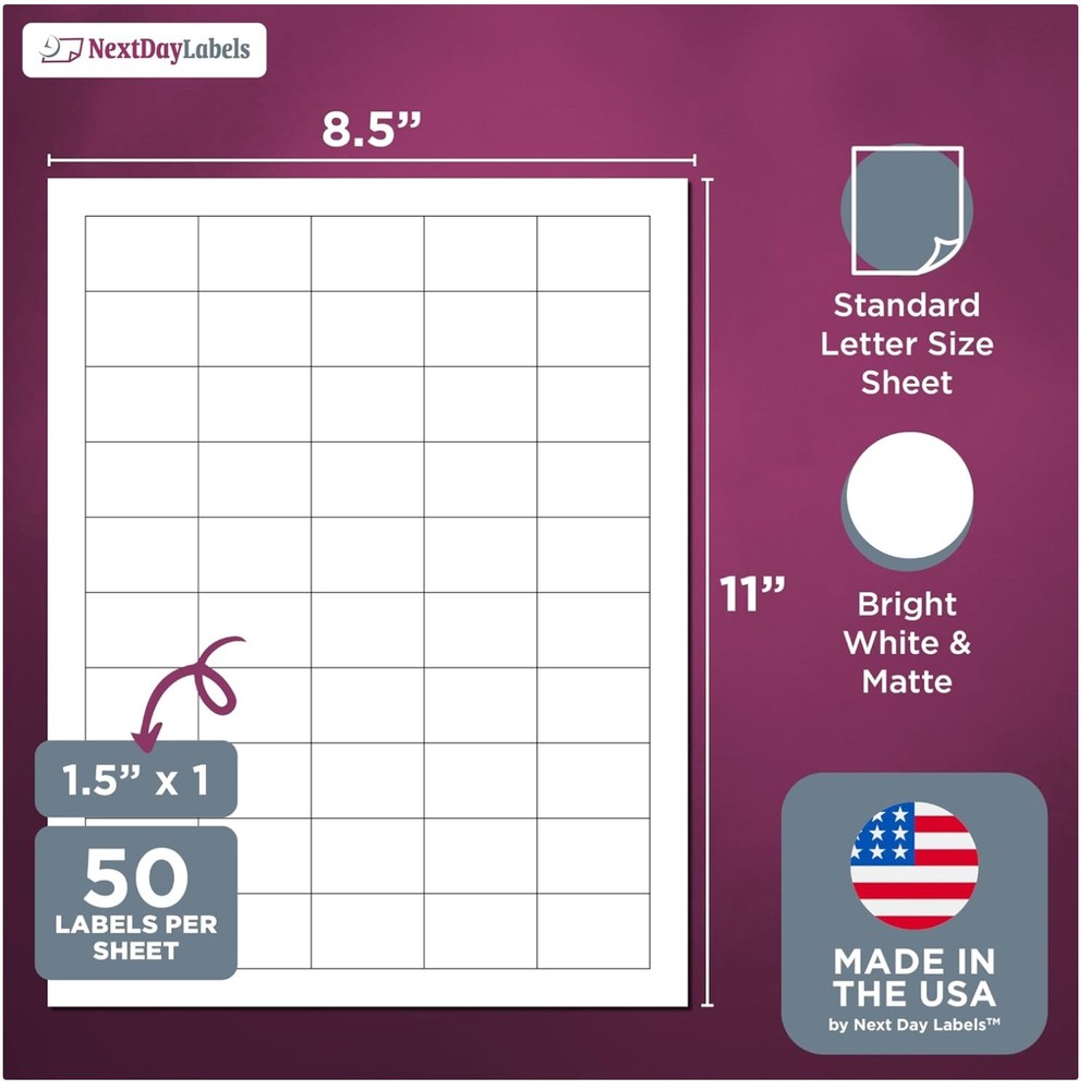 White Blank Rectangle Stickers - 5000 Labels