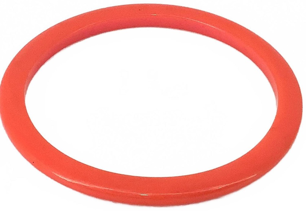 Vintage Bakelite Mid Century Bangle Bracelet Red Slim Stackable