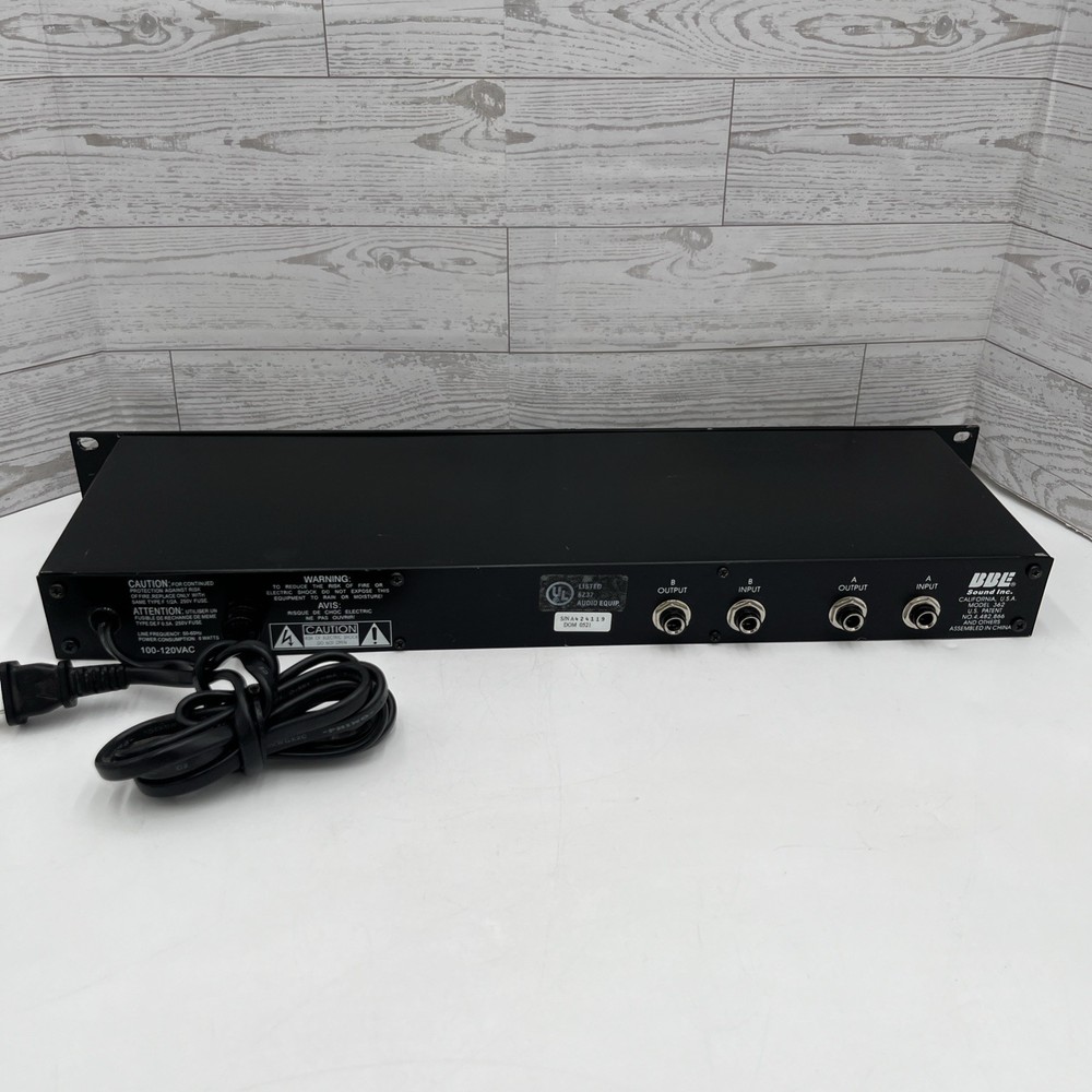BBE 362 Sonic Maximizer Audio Signal Processor Stereo Rack Unit - Tested Works