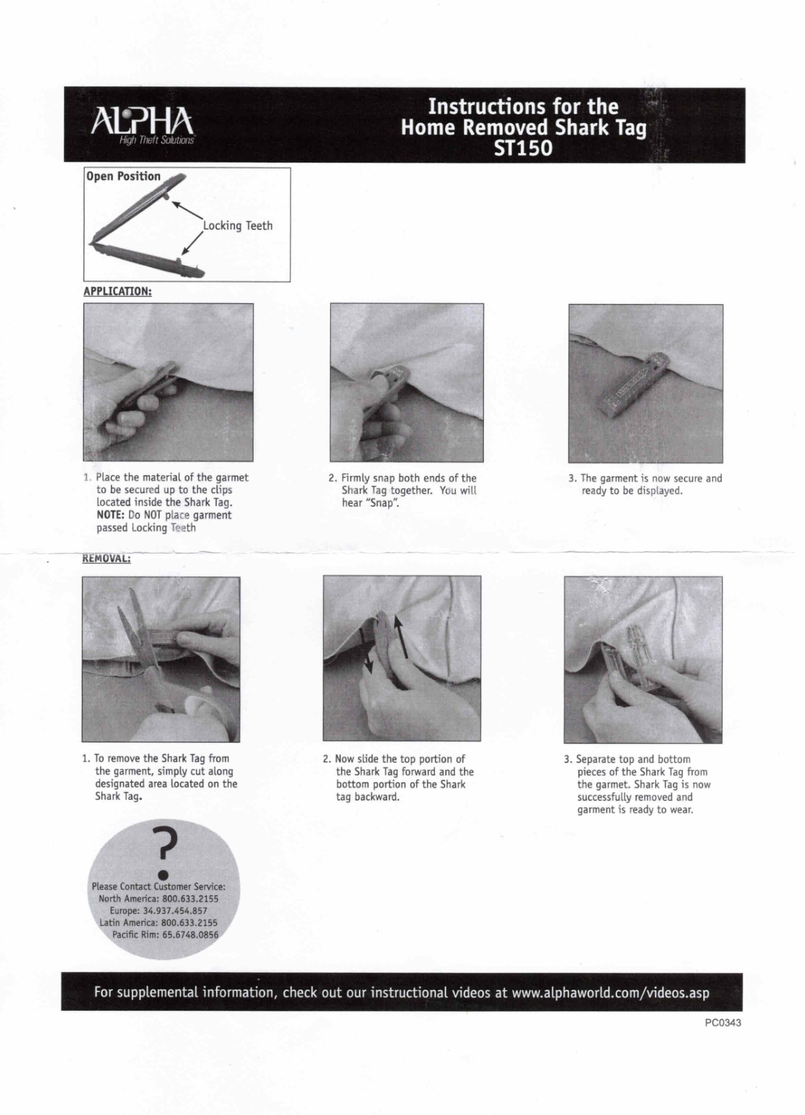 Alpha Shark Tag Security Clothing Tag Set of 10 Tags Hard Tag Home Removal