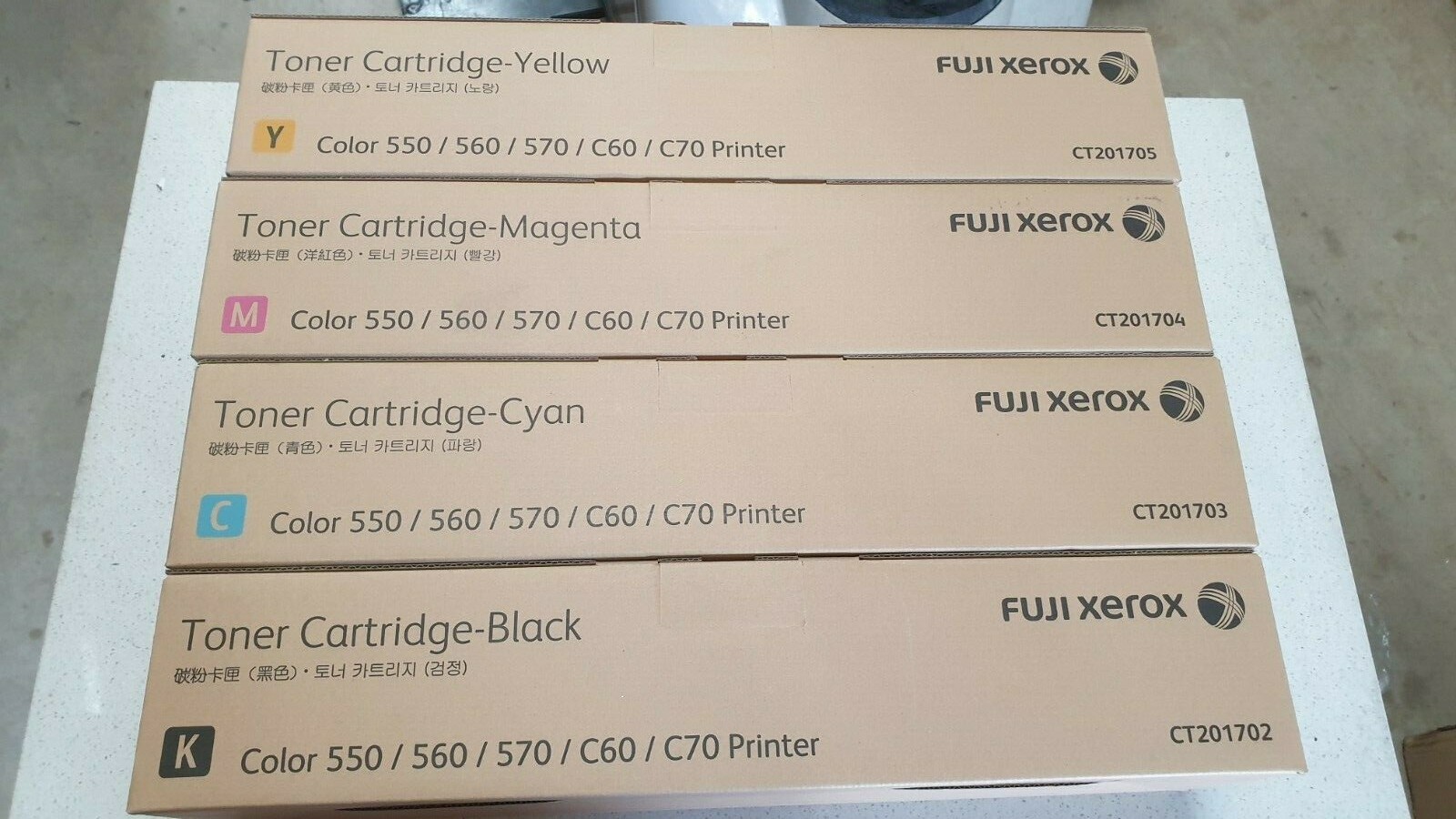 Full Set of Genuine Xerox Color 550 560 570 C60 C70