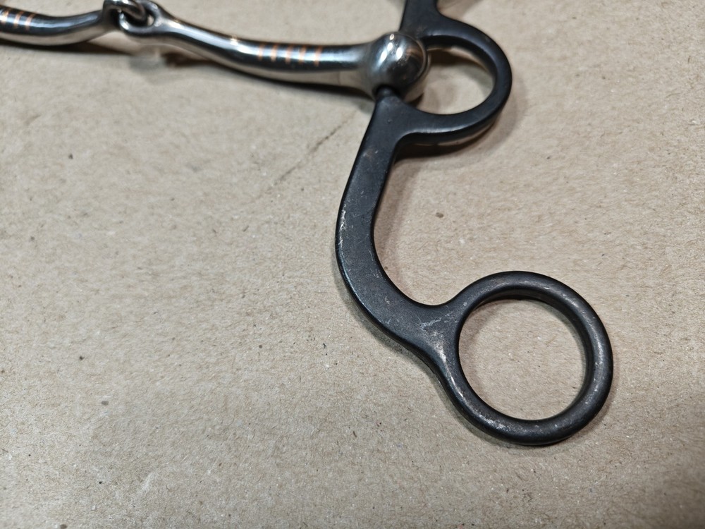 AJ Tack Argentine Snaffle Bit with Engraved Cheeks, 5-1/2” 🇺🇲