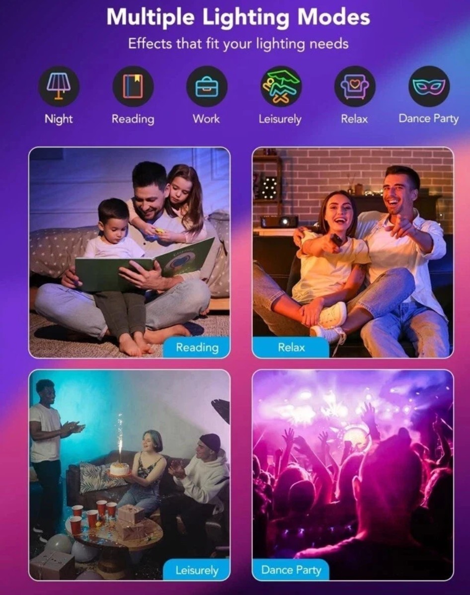 Govee Smart Recessed Lighting 4 Inch RGBWW Wi-Fi Bluetooth 4-Pack