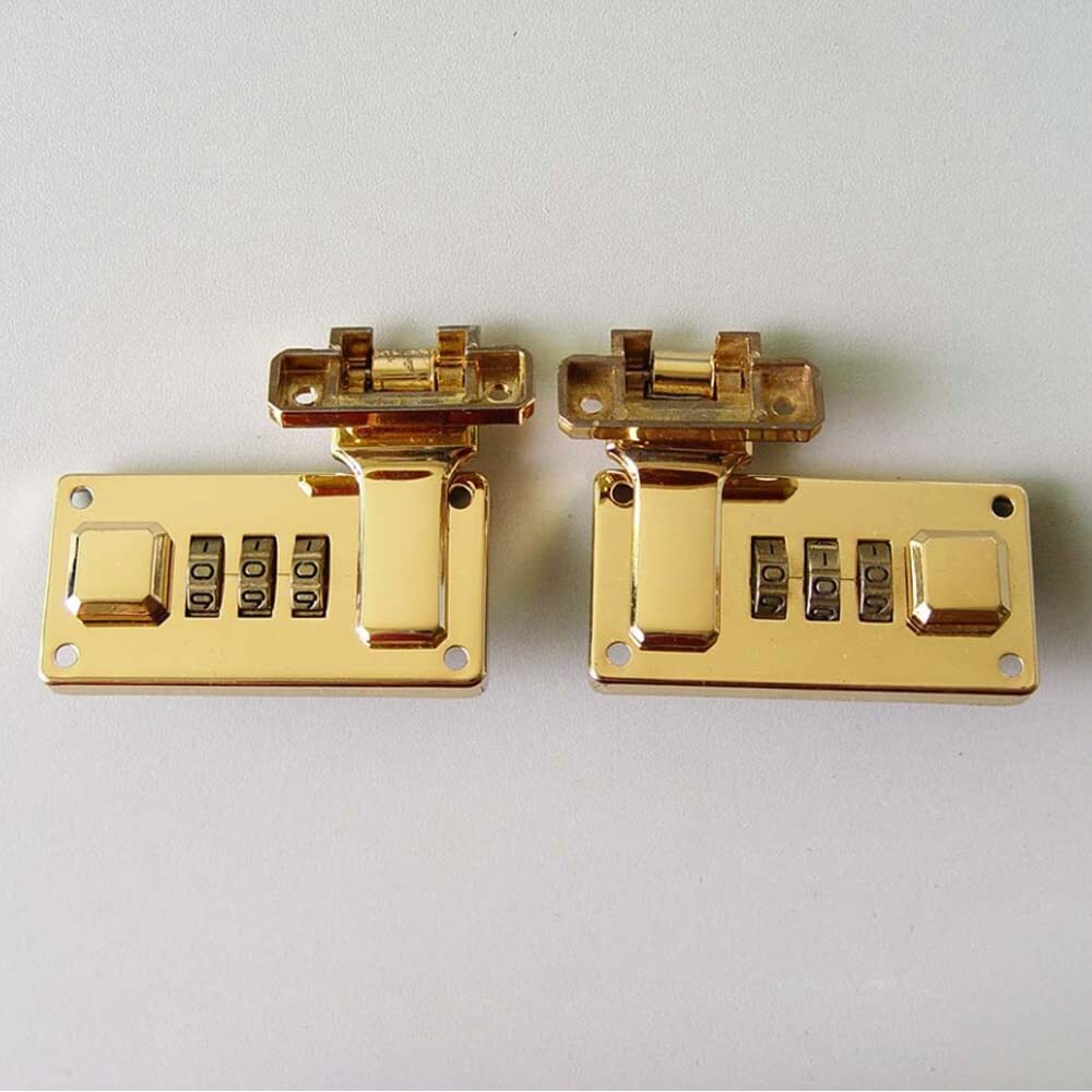 2 Pcs Tool Box Hasp Luggage Combination Lock Briefcase Replacement Lock