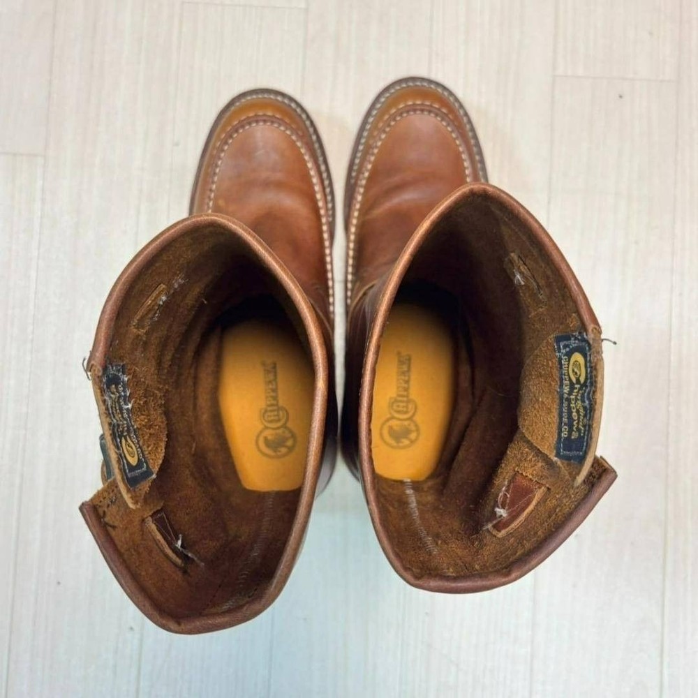 Chippewa Boots 97877 Leather Brown Moc Toe Engineer Boots Size 7E