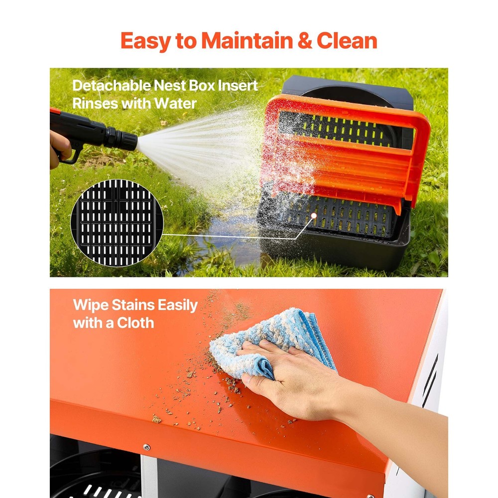 Chicken Nesting Boxes, 8 Compartments, with Support Legs, Easy Egg Collection, G