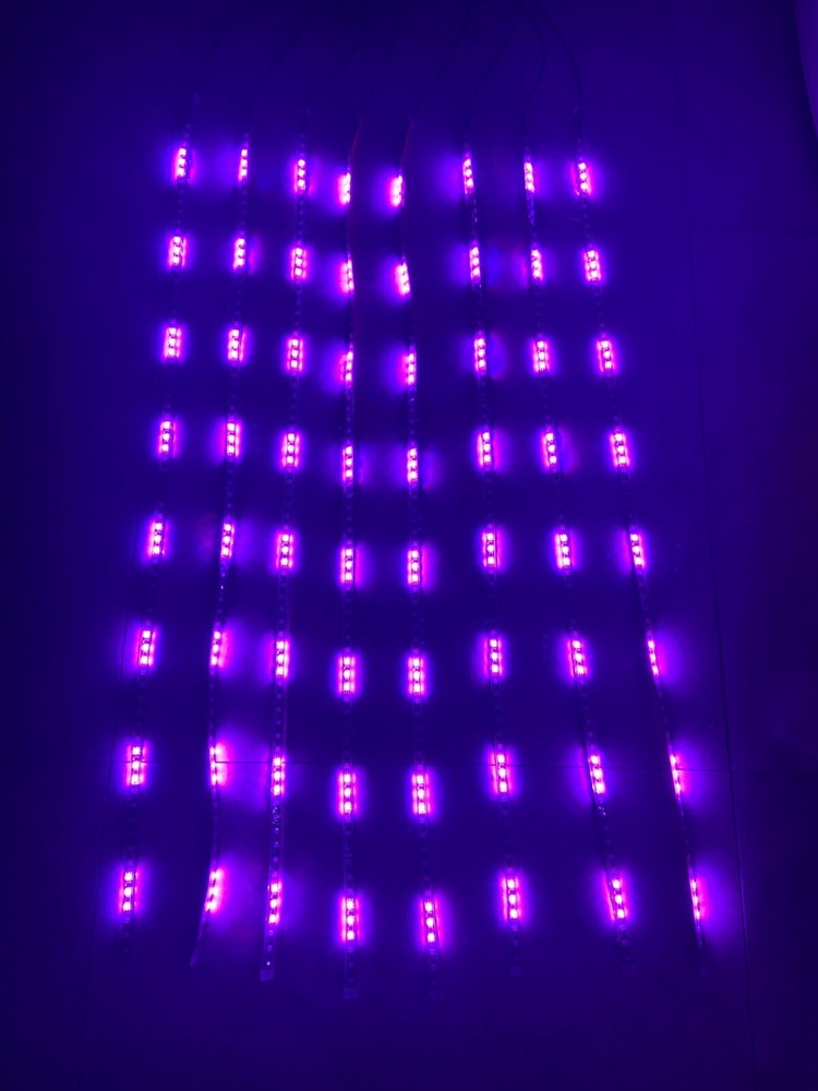 8PCS 4FT SET Single Row LED Chasing Flow IP68 LED Strips Lights Bluetooth+Remote