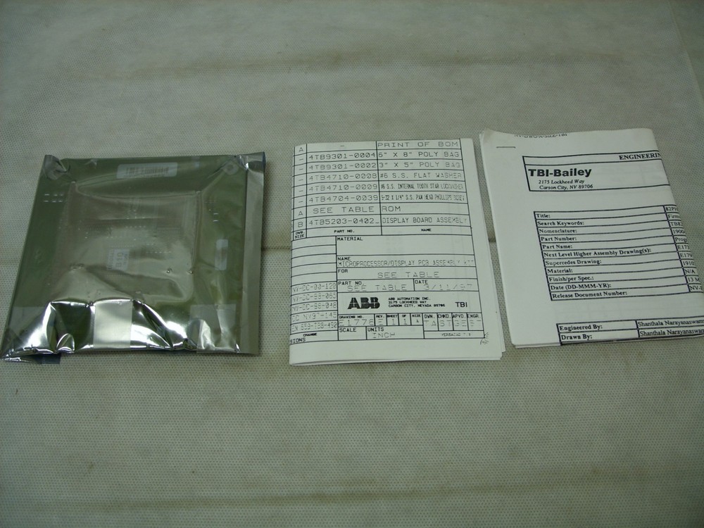 ABB / TBI Bailey - Microprocessor PCB Display Board ~ 4TB5203-04 ~ Sealed NOS