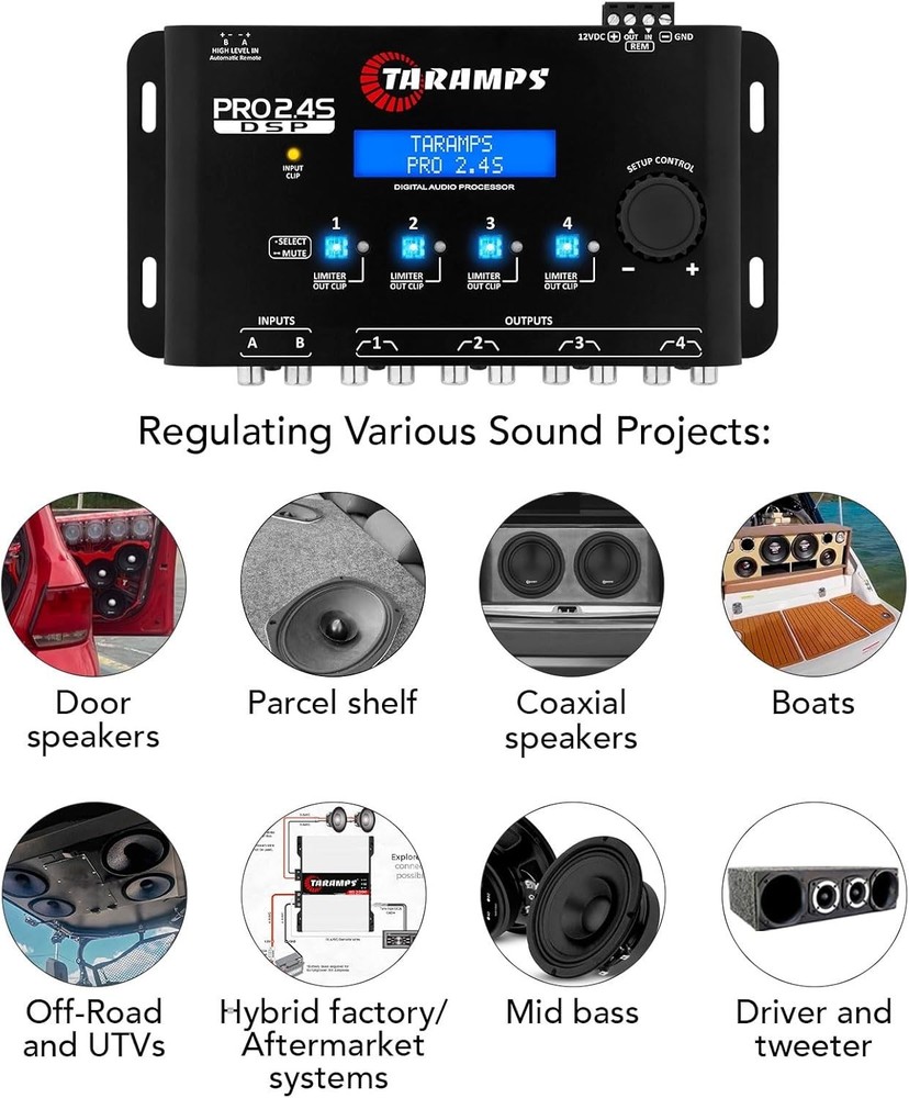 Digital Signal Processor with 15-Band Graphic Equalization & 12 Presets