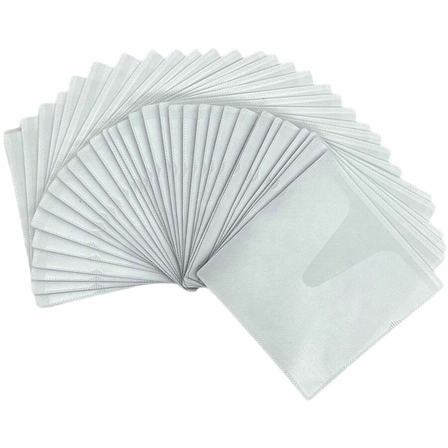 Compucessory CCS26555 CD/DVD Holder 50 Pack White Polypropylene