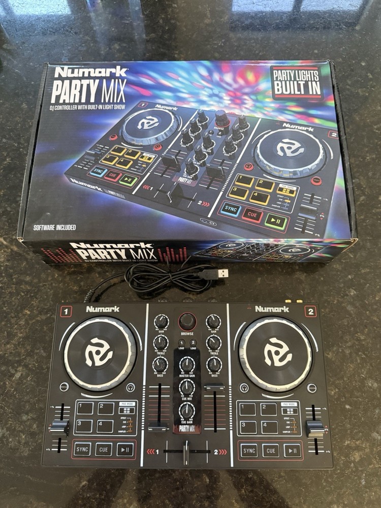 Numark Party Mix Double Deck Controller with Party Lights USB