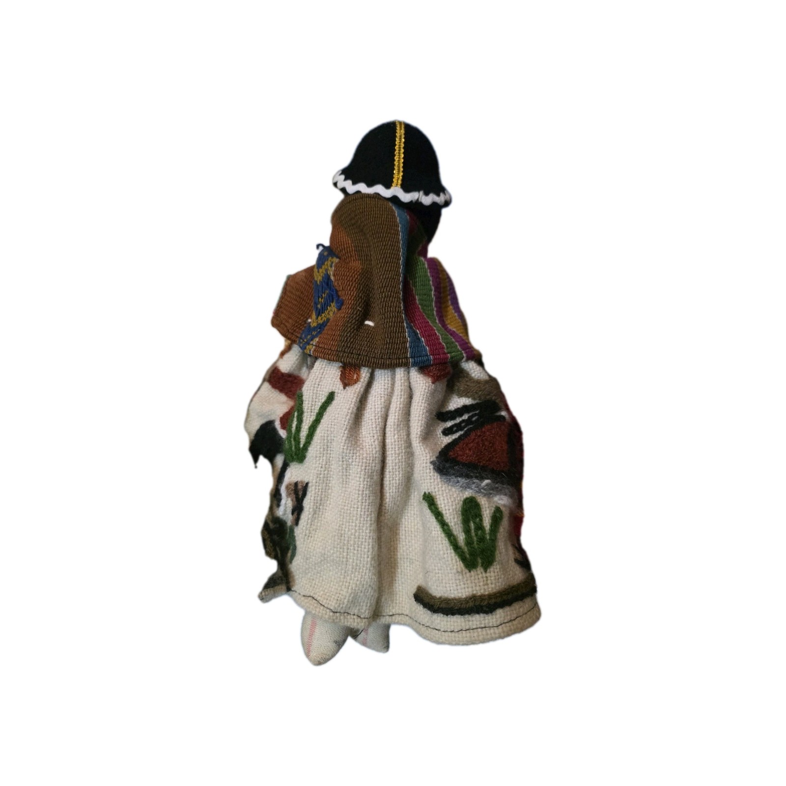 3 Handmade Peruvian Folk Art Dolls Traditional Andean Textile Clothing Vintage